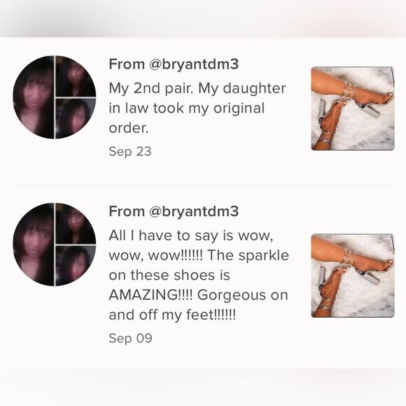 Silver High Heel Sandals with Rhinestone Block Heel - Picture 8 of 8